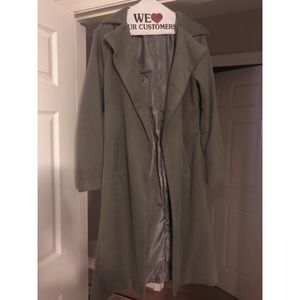 Long Faux Wool Coat